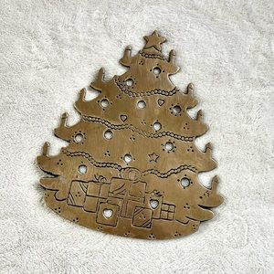 Vintage Brass Christmas Tree Trivet